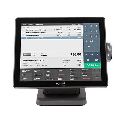 Сенсорный монитор POSCenter EVA-150 (15", 1024х768, VGA, P-CAP touch - USB) без MSR - ITsale