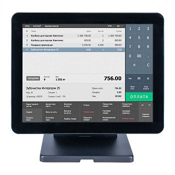Сенсорный моноблок POSCenter Atlas (15", PCAP, J4125, RAM 4Gb, SSDM2 128Gb, MSR) без ОС - ITsale - thumb