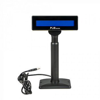 Дисплей покупателя POSCenter PCP220 (USB, LCD 2х20, белые символы на синем фоне ),подставка, USB кабель 3.0 м., черный - ITsale - thumb
