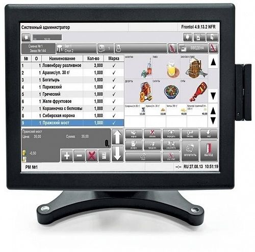Сенсорный POS-монитор 15" АТОЛ CPOS-15TM, P-CAP, с ридером МК, черный - ITsale