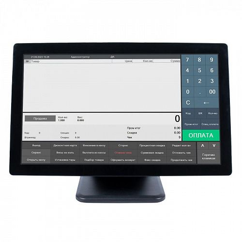 Сенсорный монитор Poscenter MEGA (21.5", P-CAP /16:9 /1920*1080 /HDMI, VGA, USB, Audio out, 3м кабели) СТЕНД. - ITsale