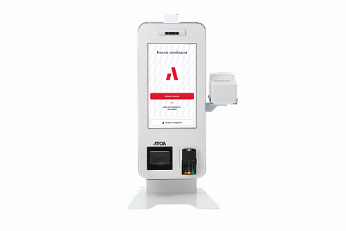 Касса самообслуживания АТОЛ КСО 3215, фронт. доступ (21,5", J6412, SSD, 4/128GB),без Wi-Fi, Win, Mindeo, Ind., Кр. пин-пад, Кр. ФР. - ITsale